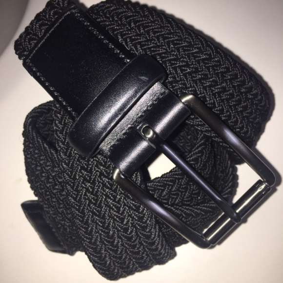 Perry Ellis Portfolio Woven Belt Black - Picture 1 of 2